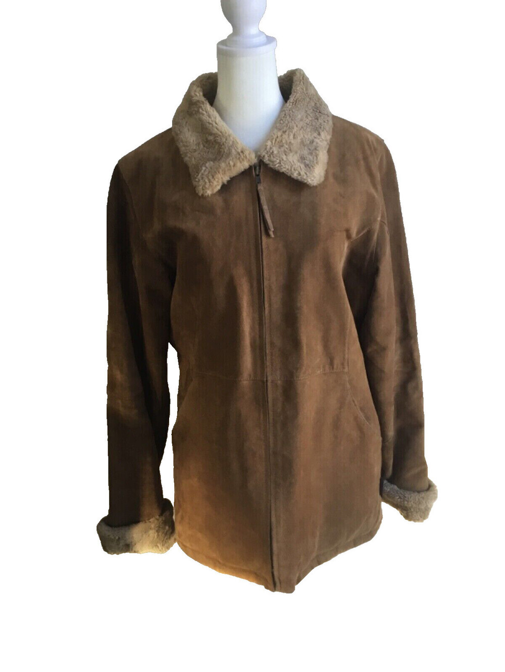 PACIFIC TRAIL Sherpa Lined Suede Women's Jacket sz M